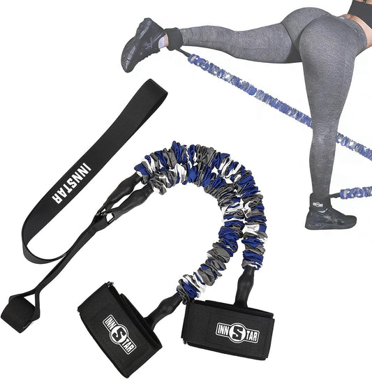 Booty Resistance Band Glute Cord Cable Machine for Hip Home Workout Cable Kickbacks with Instructions & Carry Bag